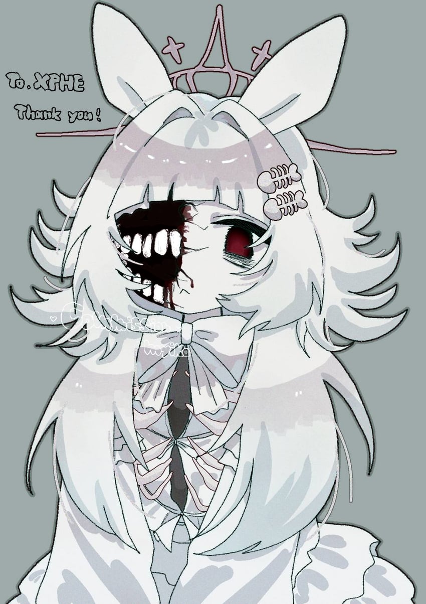 原创 1名女孩 :< 兽耳 眼袋 血