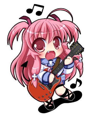Angel Beats!、由依 (Angel Beats!) 1名女孩 :D 呆毛 踝部系带 蓝色水手领