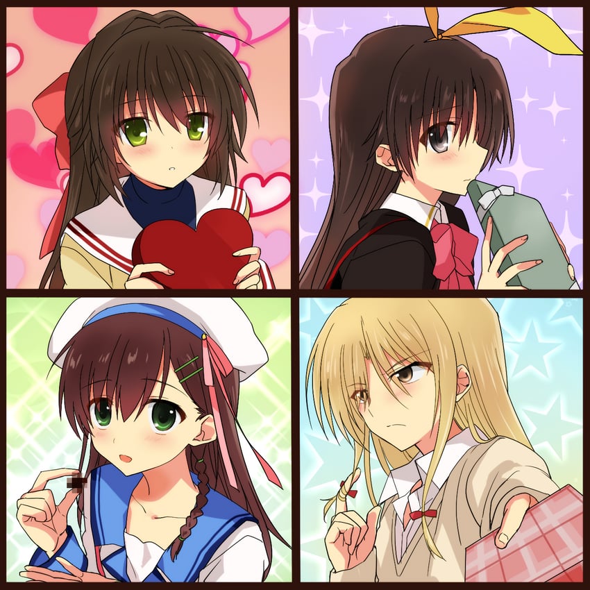 Angel Beats!、CLANNAD、Key社 4个男孩 :D 移开视线 糟糕的食物 贝雷帽
