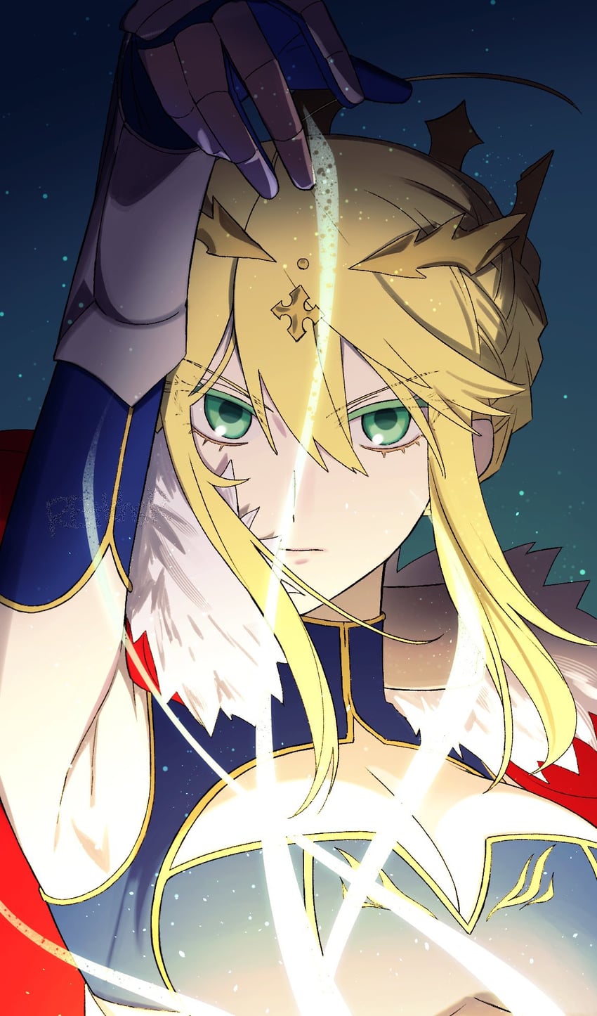 Fate/Grand Order、Fate系列、阿尔托莉雅·潘德拉贡 (Fate) 1名女孩 辫子 编发基底 辫子发髻 服装镂空
