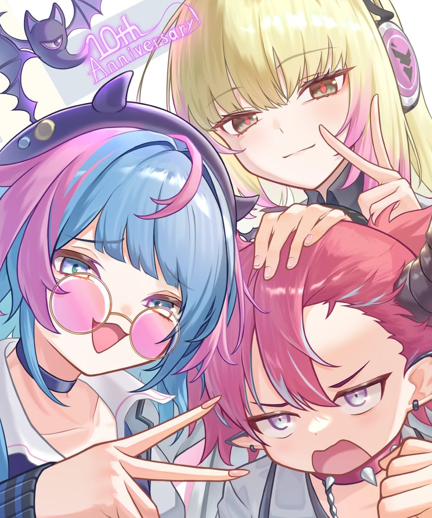 影之诗、影之诗：超越世界、adahime (shadowverse: worlds beyond) 3人女子 呆毛 周年纪念 贝雷帽 黑瞳