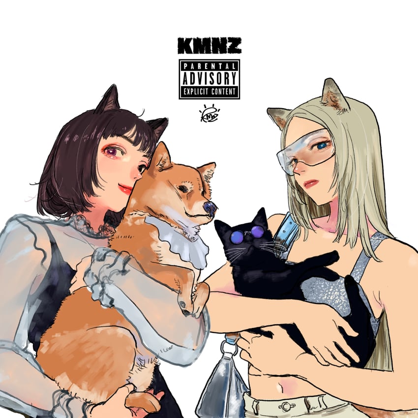 KMNZ、Lita (KMNZ)、LIZ (KMNZ) 2名女孩 动物 兽耳 包 黑猫