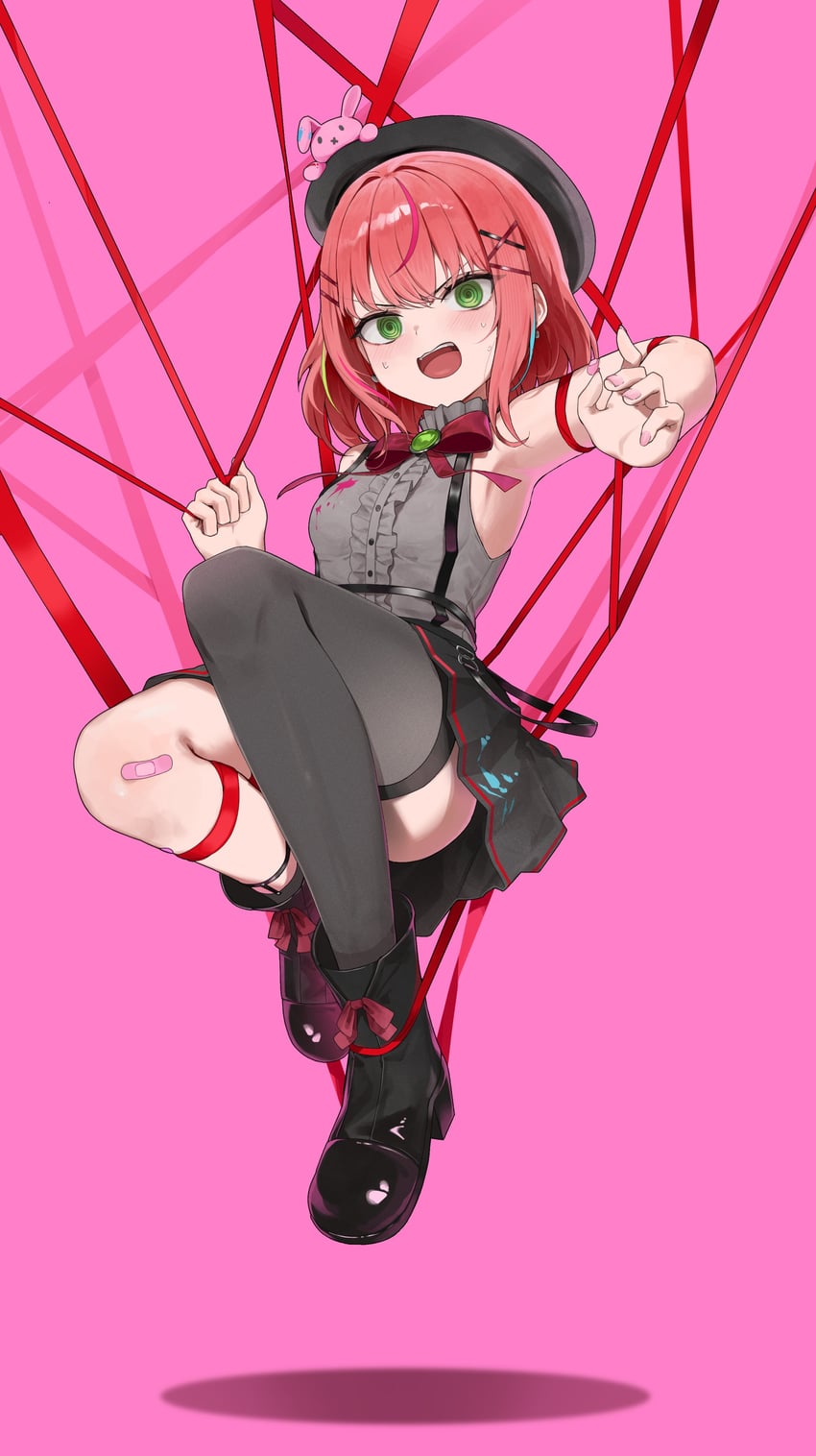 Stellive、华子奈奈、Peto (花子与奈奈) 1名女孩 @_@ 腋下 创可贴 膝盖上的创可贴