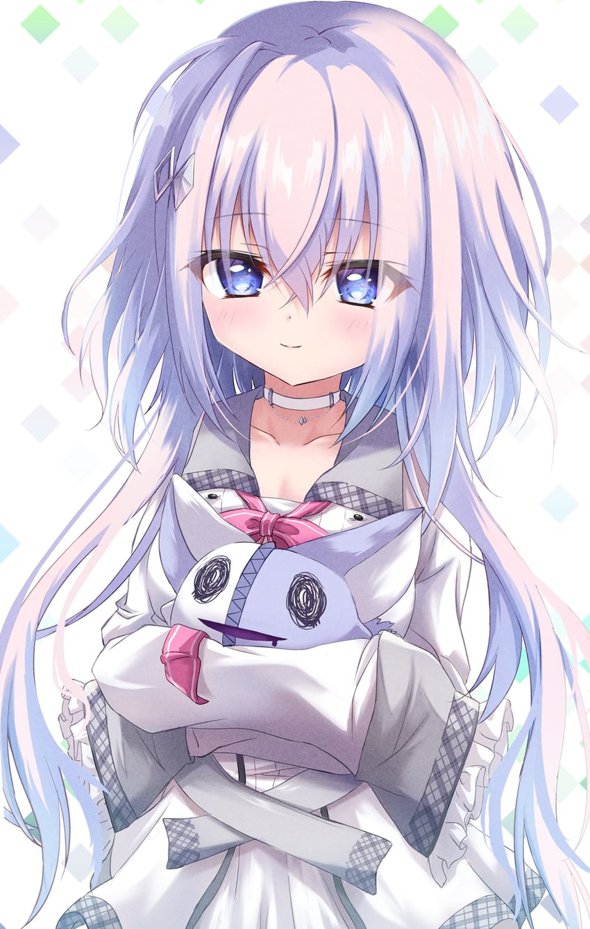 9-nine-、kisaragi yuna (9-nine-)、索菲蒂亚 1名女孩 @_@ 腰带 蓝眼 脸红