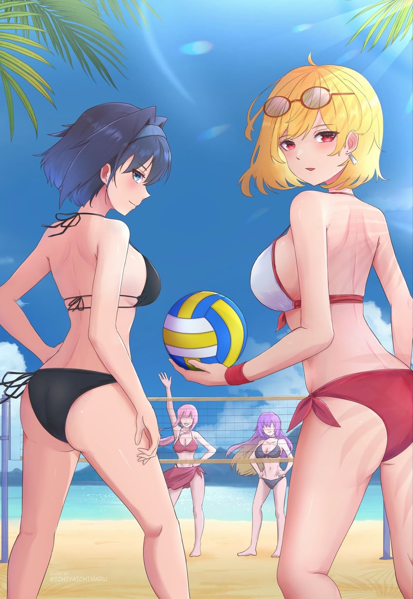 Hololive、Hololive英语、Hololive Indonesia 4个女孩 替换服装 屁股 背影 赤脚
