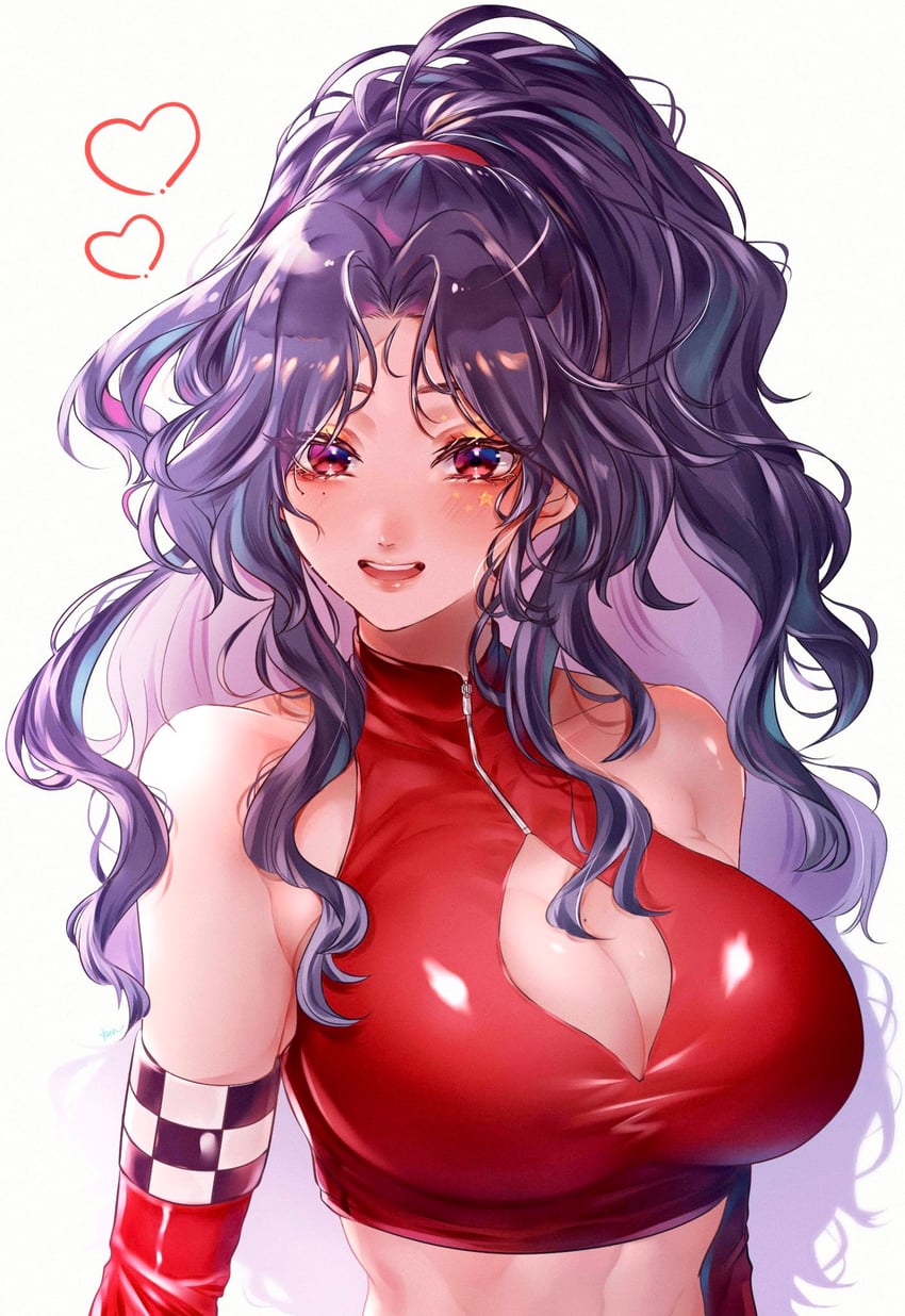 彩虹社、彩虹社EN、莎卡乐·永国 1名女孩 黑发 乳房 乳沟 胸部镂空