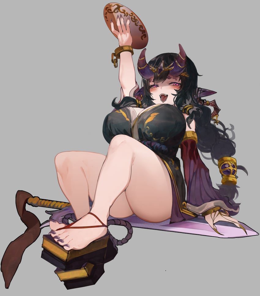 原创、azuma douji (mofumancer) 1名女孩 举手 裸腿 露肩 赤脚