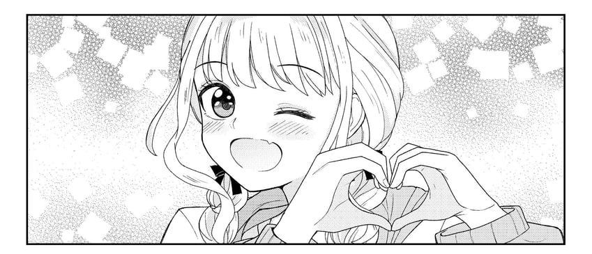 学园偶像大师、偶像大师、藤田琴音 1名女孩 单格漫画 :D 微笑 脸红