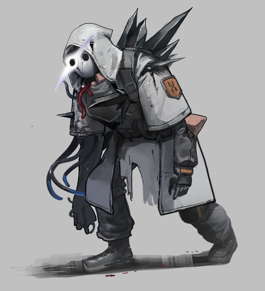 明日方舟、originiutant puppet、整合运动士兵 (明日方舟) 1个其他角色 性别不明 血 靴子 坍缩体图标 (明日方舟)