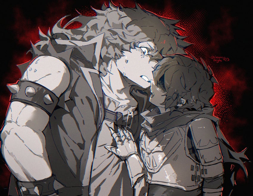 三角符文、Undertale/Deltarune、Kris (黑暗世界) (Deltarune) 1名女孩 1个其他角色 中性 臂环 作者名