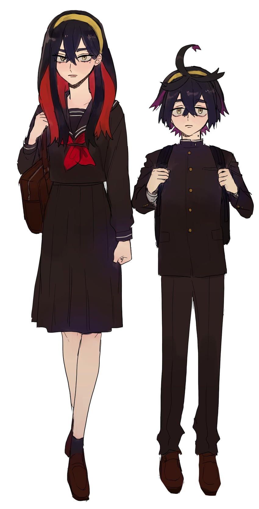 宝可梦、宝可梦 朱/紫、丹瑜(宝可梦) 1名男孩 1名女孩 替换服装 包 黑发