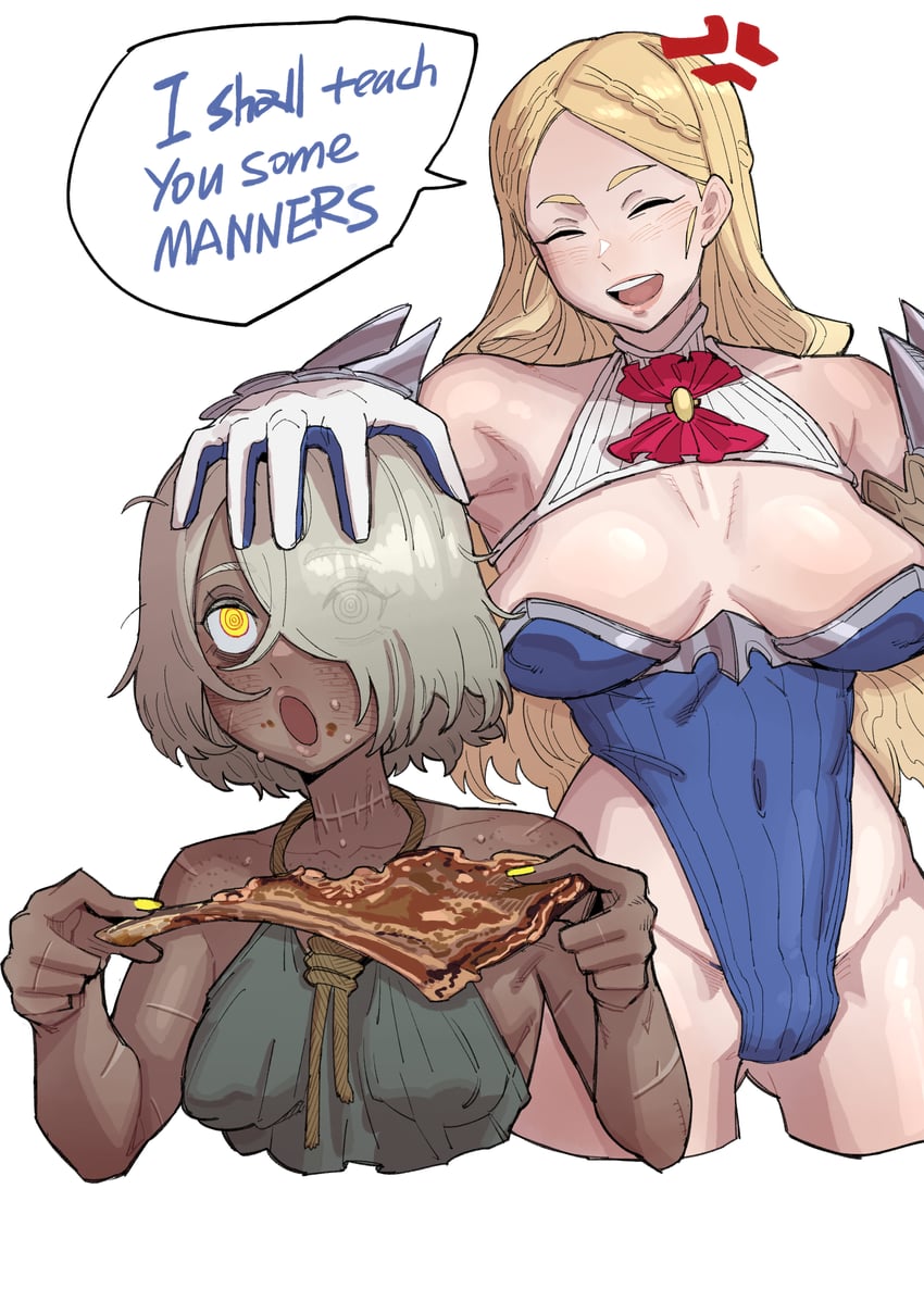 原创、Eylin Eyla (ebonyxh) 2名女孩 @_@ 青筋 金发 蓝色紧身衣
