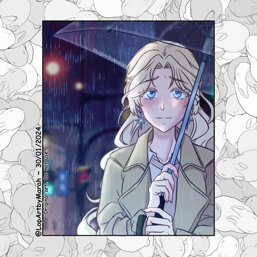 原创、RWBY、Alma Prisma (LopartByMarah) 1名女孩 金发 蓝眼 脸红 棕色夹克