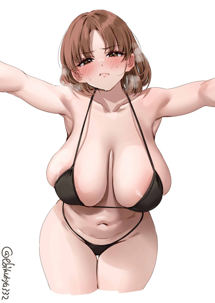 舰队Collection、千代田 (舰队收藏) 1名女孩 露乳晕 腋下 作者名 比基尼