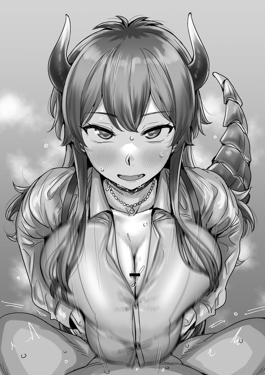 彩虹社、多拉 (第七服装) (彩虹社)、多拉 (彩虹社) 1名男孩 1名女孩 条状遮挡 乳房 乳房挤在一起