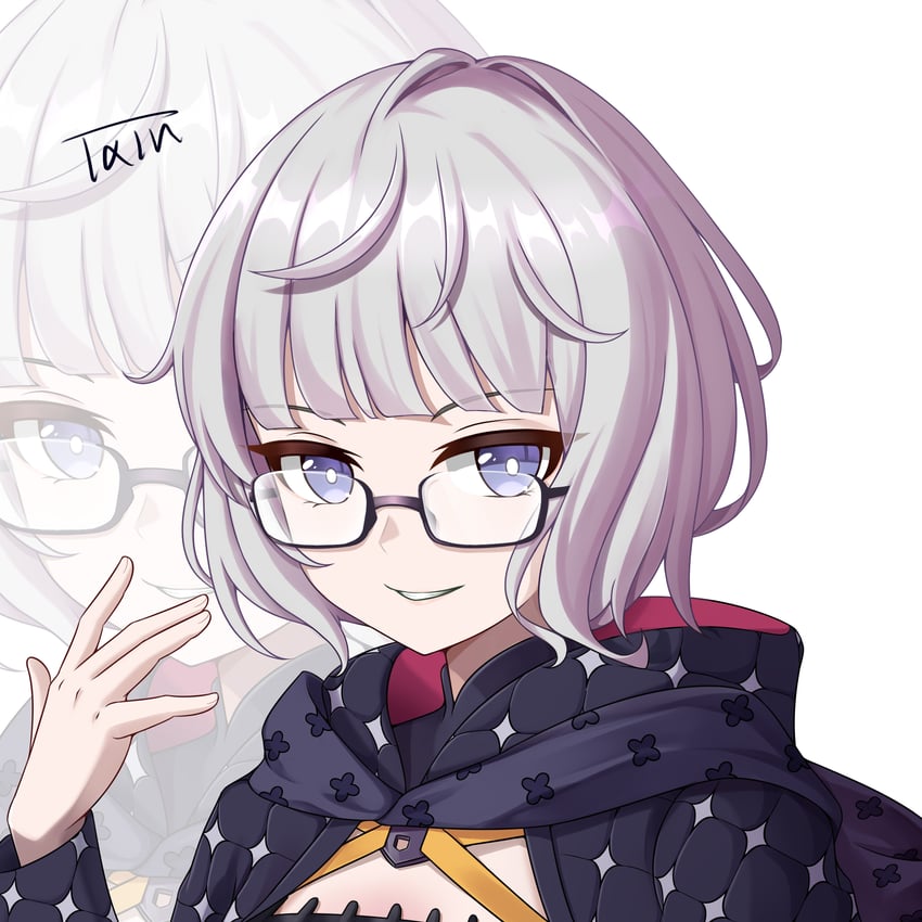 Fate/Grand Order、Fate系列、雅克·德·莫莱 (Foreigner) (Fate) 1名女孩 黑框眼镜 蓝眼 眼镜 灰发