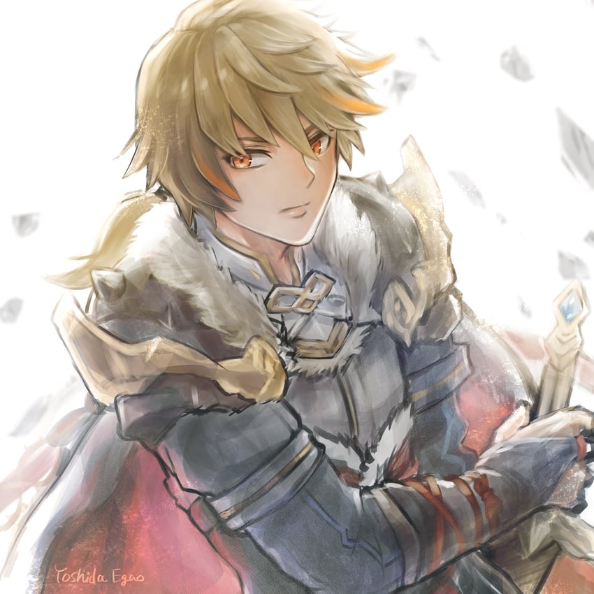 符文工房、符文工厂5、reinhard (rune factory) 1名男孩 铠甲 金发 斗篷 闭嘴