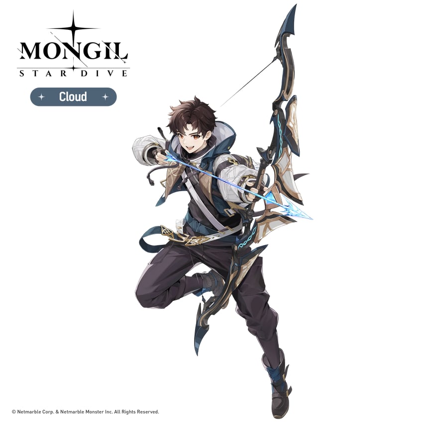 怪物驯服者：星潜、cloud (mongil: star dive) 1名男孩 :D 射箭 箭 黑色靴子