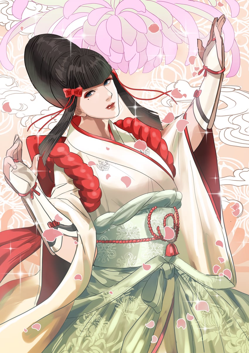 铁拳、铁拳7、三岛一美 (铁拳) 1名女孩 黑发 蓝眼 齐刘海 闭嘴