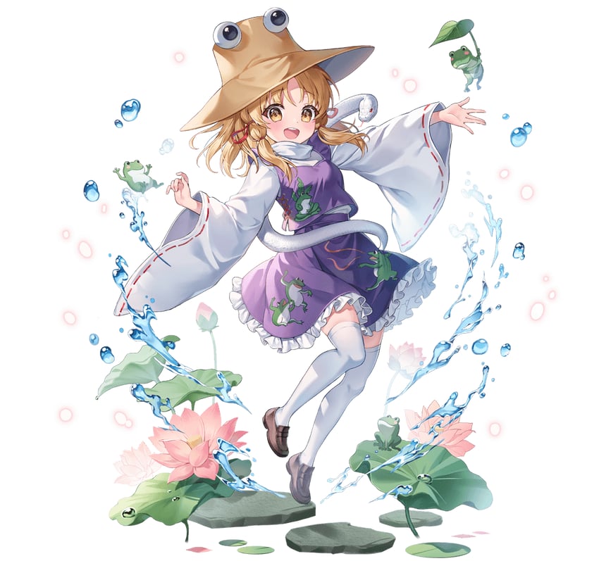 东方Project、东方阿尔卡迪亚记录、泄矢诹访子 1名女孩 :D 动物花纹 金发 棕色帽子