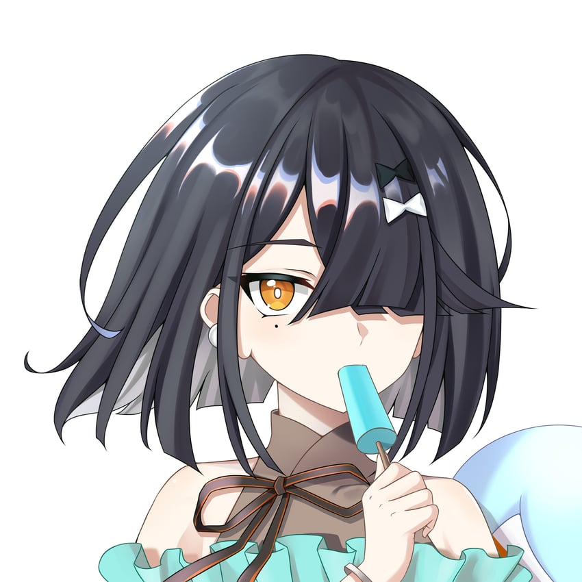 Fate/Grand Order、Fate系列、徐福（Fate） 1名女孩 露肩 比基尼 蓝色比基尼 棕发