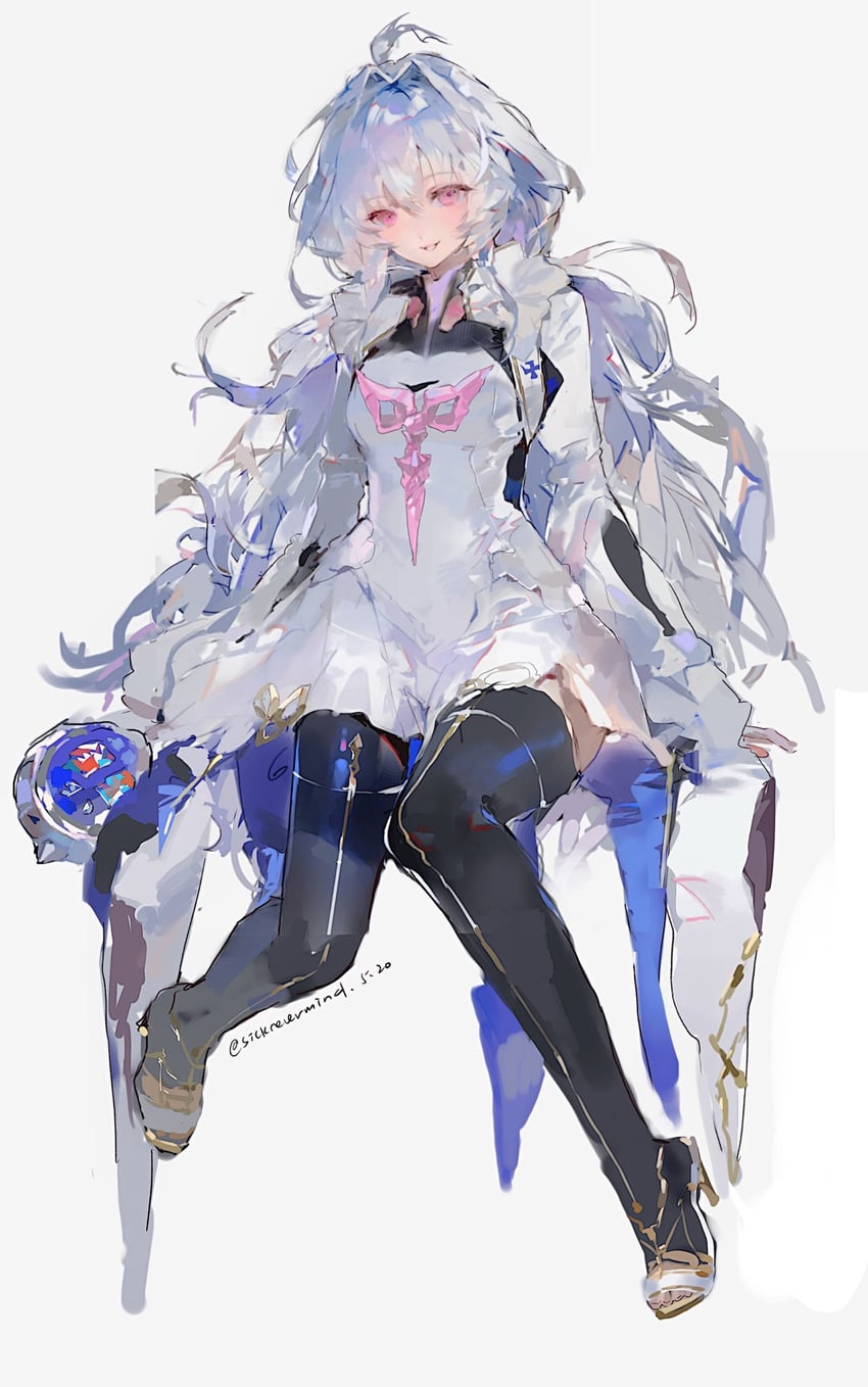 Fate/Grand Order、Fate系列、亚法隆小姐 1名女孩 呆毛 全身 高跟鞋 空气椅/无形椅子