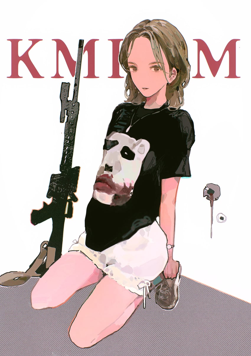 KMFDM、现实生活、natalie rupnow 1名女孩 动画化 弓背 手放在身体两侧 双手背在身后