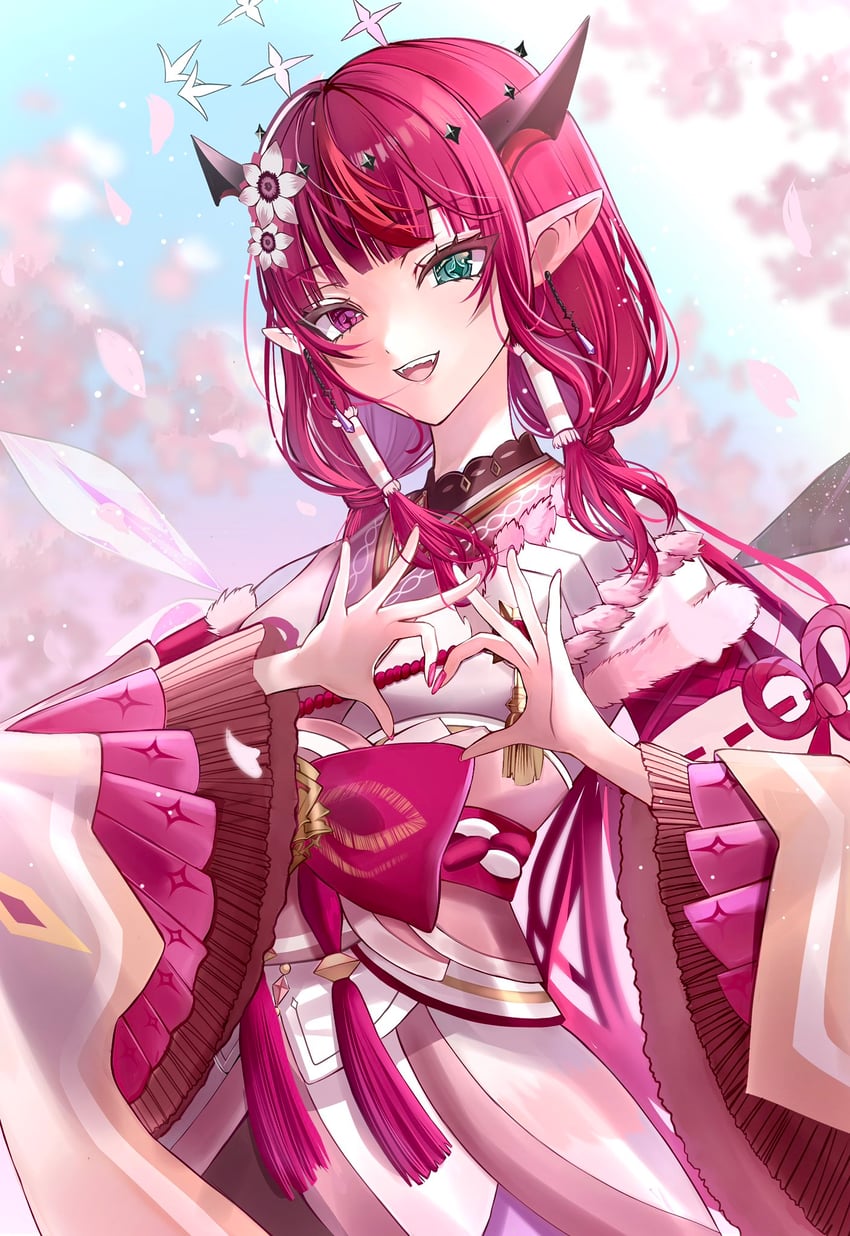 Hololive、Hololive英语、IRyS (Hololive) 1名女孩 黑角 黑色翅膀 蓝眼 脱离的翅膀