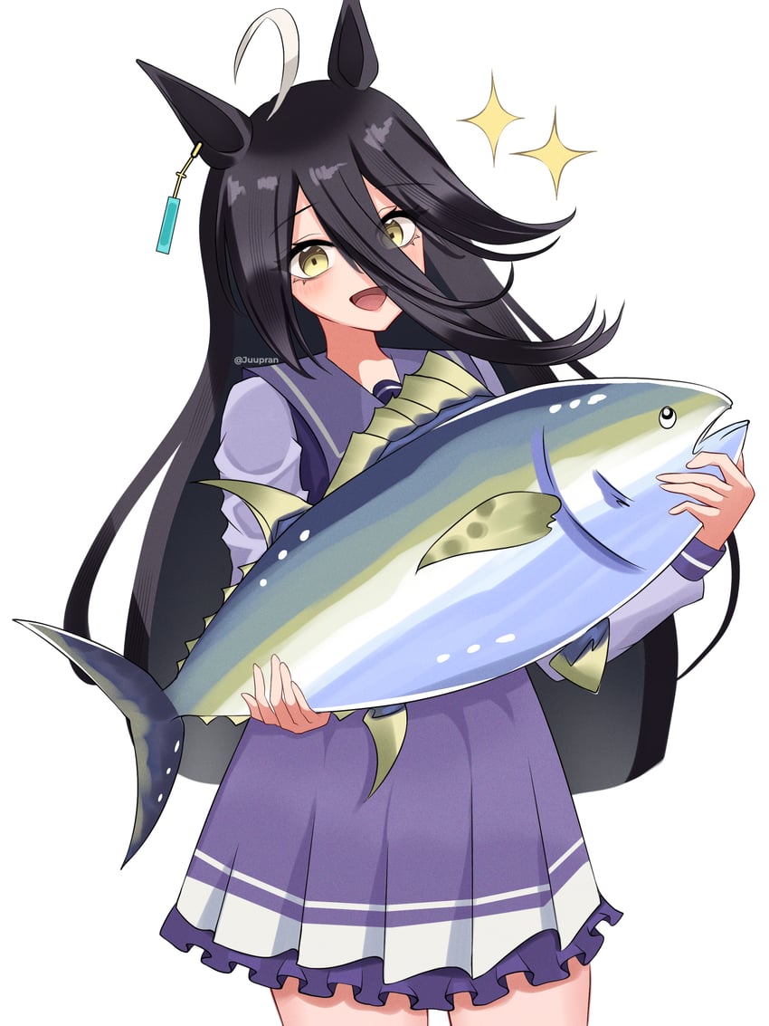 赛马娘、曼城茶座 (赛马娘) 1名女孩 呆毛 动物 兽耳 黑发
