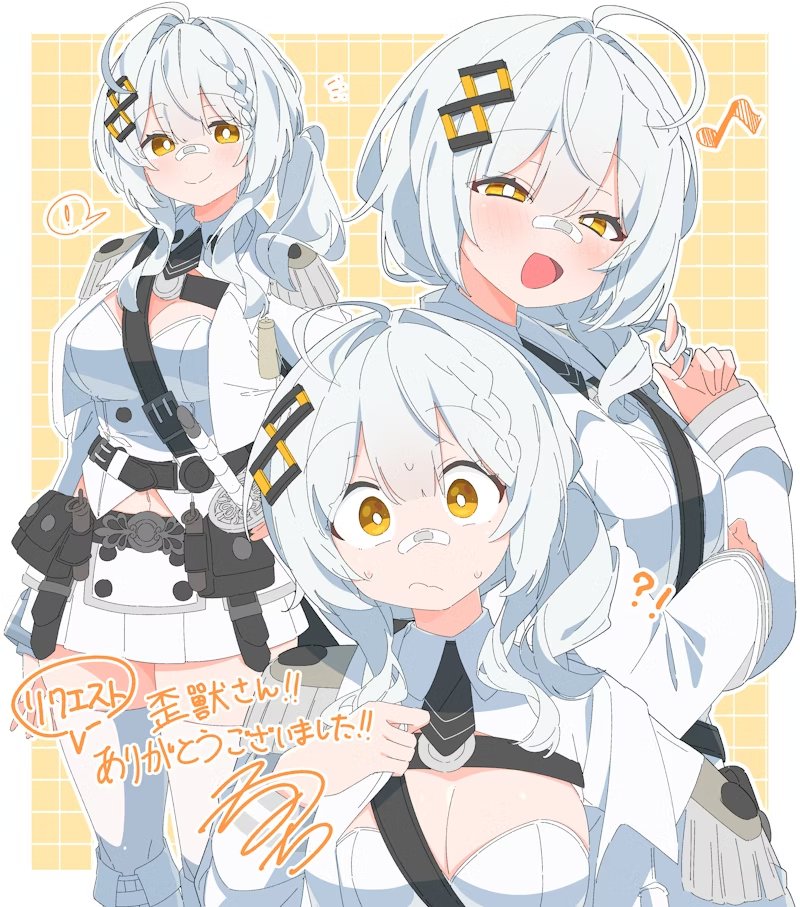 原创 ! !? 1名女孩 猫嘴脸 :D
