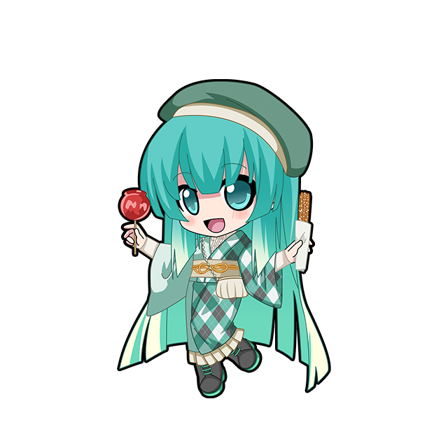 初音未来 绘图收藏、VOCALOID、初音未来 1名女孩 :D 水色发 水色和服 菱格纹衣服
