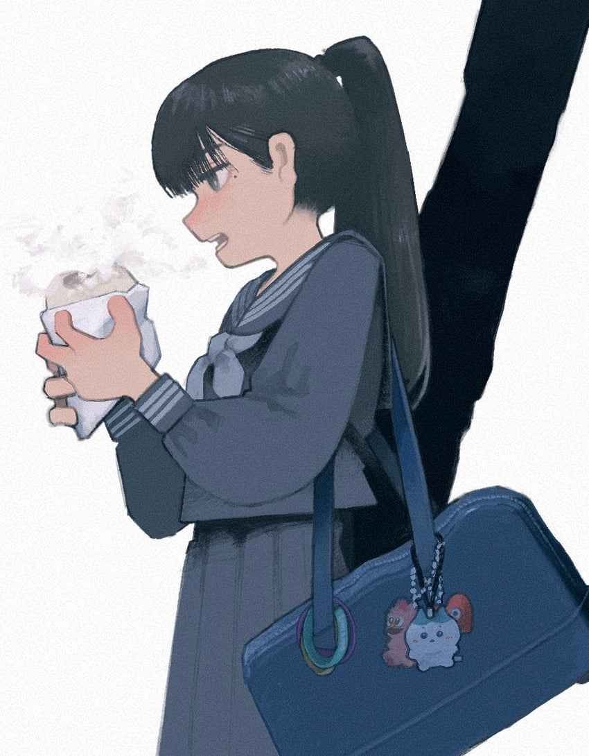 原创 1名女孩 包 包包挂饰 黑瞳 黑发