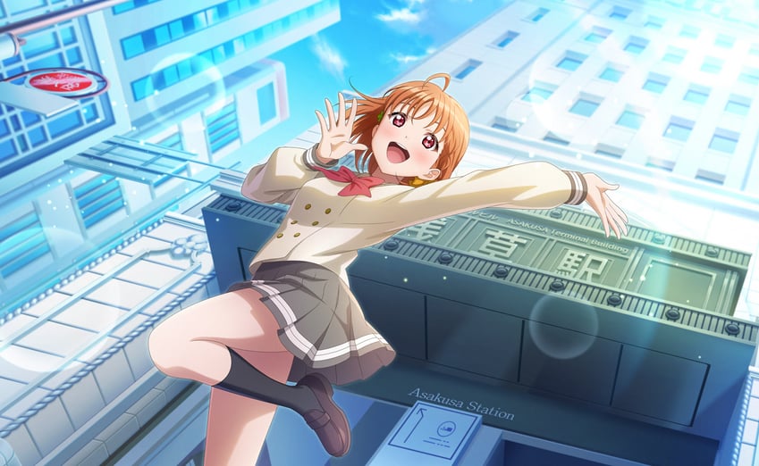 Love Live!、Love Live! Sunshine!!、世界巨星 1名女孩 :D 呆毛 浅草 (东京) 脸红