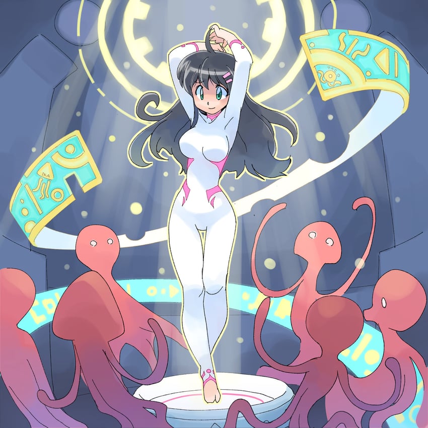 原创 1名女孩 6人以上 呆毛 外星人 举起双手