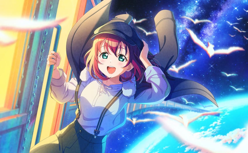 Love Live!、Love Live! Sunshine!!、世界巨星 1名女孩 :D 水色瞳 鸟 云