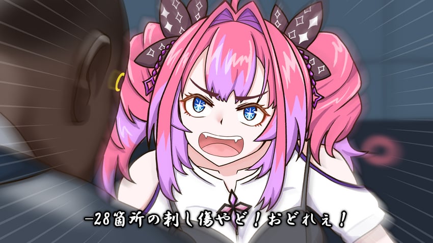 底特律：变人、Hololive、hololive DEV_IS 1名男孩 1名女孩 黑色蝴蝶结 蓝眼 蝴蝶结