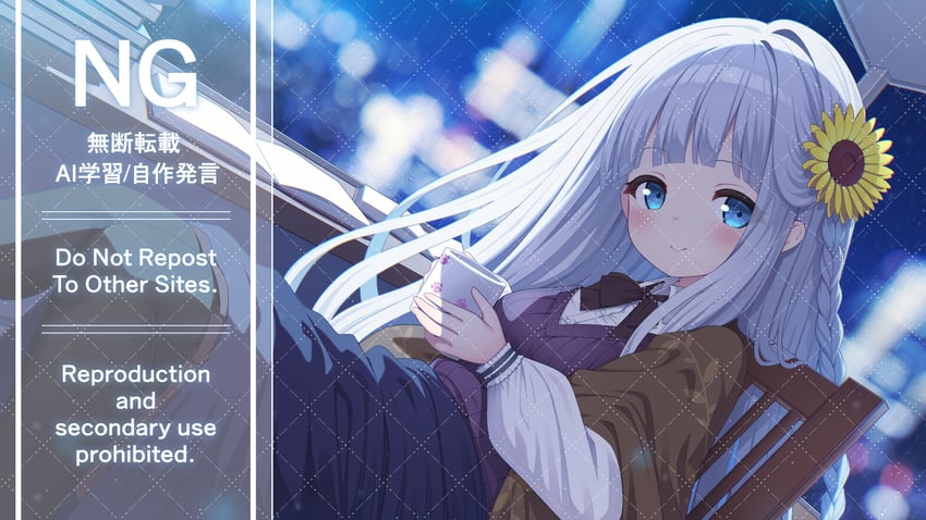 原创 1名女孩 蓝眼 蝴蝶结 蝶形领结 辫子