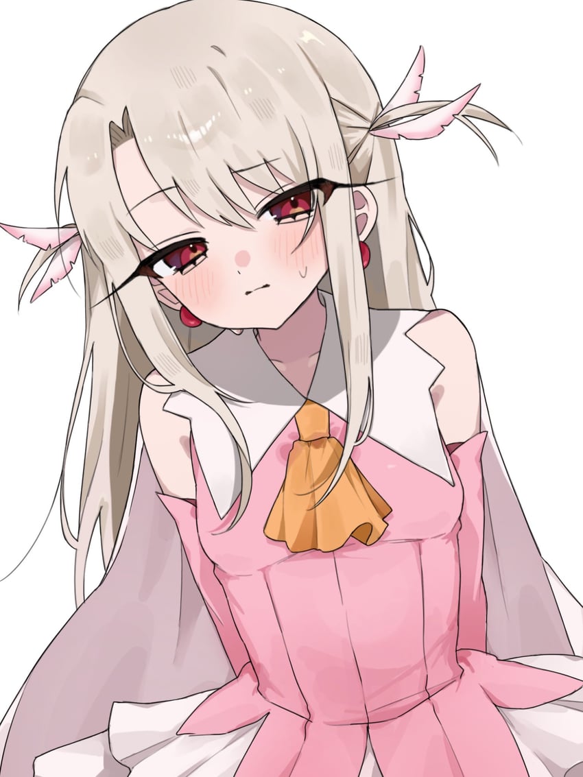 魔法少女伊莉雅、Fate系列、伊莉雅丝菲尔·冯·爱因兹贝伦 1名女孩 露肩 脸红 乳房 斗篷