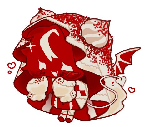 原创 1名女孩 有色皮肤 奶油 恶魔翅膀 连衣裙