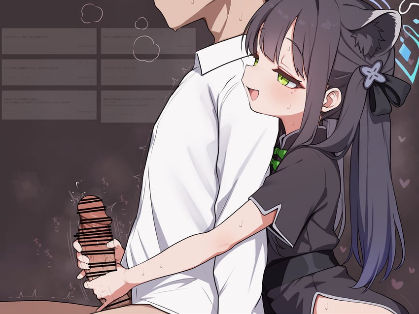 蔚蓝档案、瞬 (蔚蓝档案)、瞬 (幼女) (蔚蓝档案) 1名男孩 1名女孩 兽耳毛 兽耳 条状遮挡