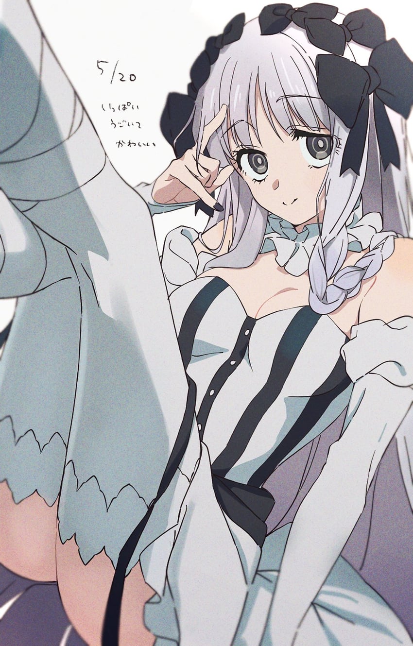 Fate/strange Fake、Fate系列、弗兰切斯卡·普雷拉蒂 (Fate) 1名女孩 露肩 黑色蝴蝶结 黑瞳 黑色指甲