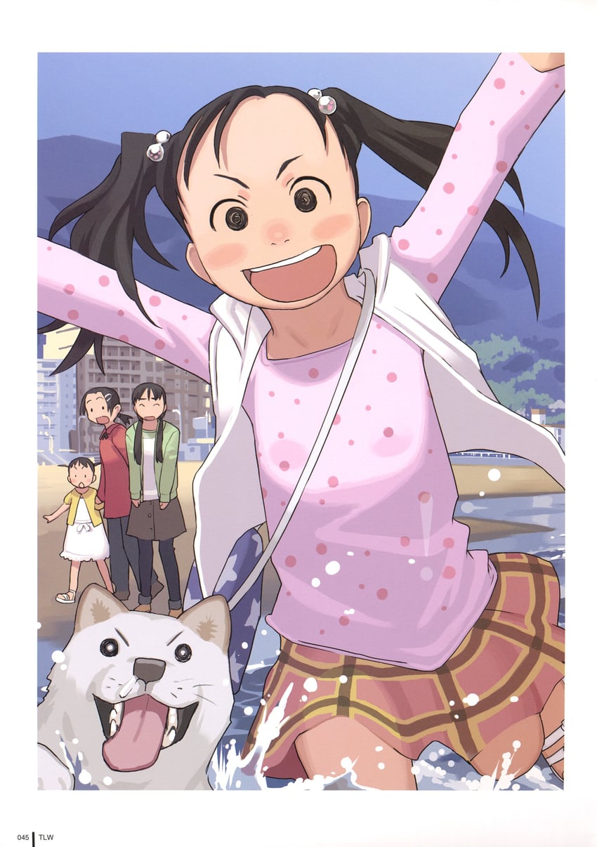 Comic LO、原创 4个女孩 @_@ 举起双手 包 黑瞳