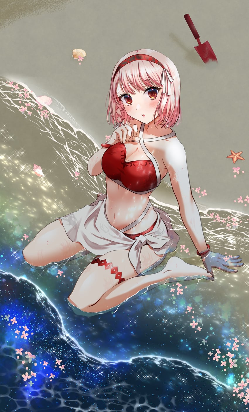 火焰纹章、火焰纹章 结合、拉琵丝 (火焰纹章) 1名女孩 惊讶 替换服装 腋下 裸臂