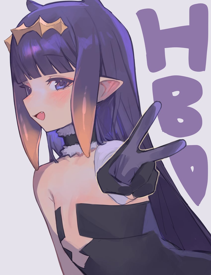 Hololive、Hololive英语、一伊那尔栖 1名女孩 :D 腋窝褶皱 露肩 黑领