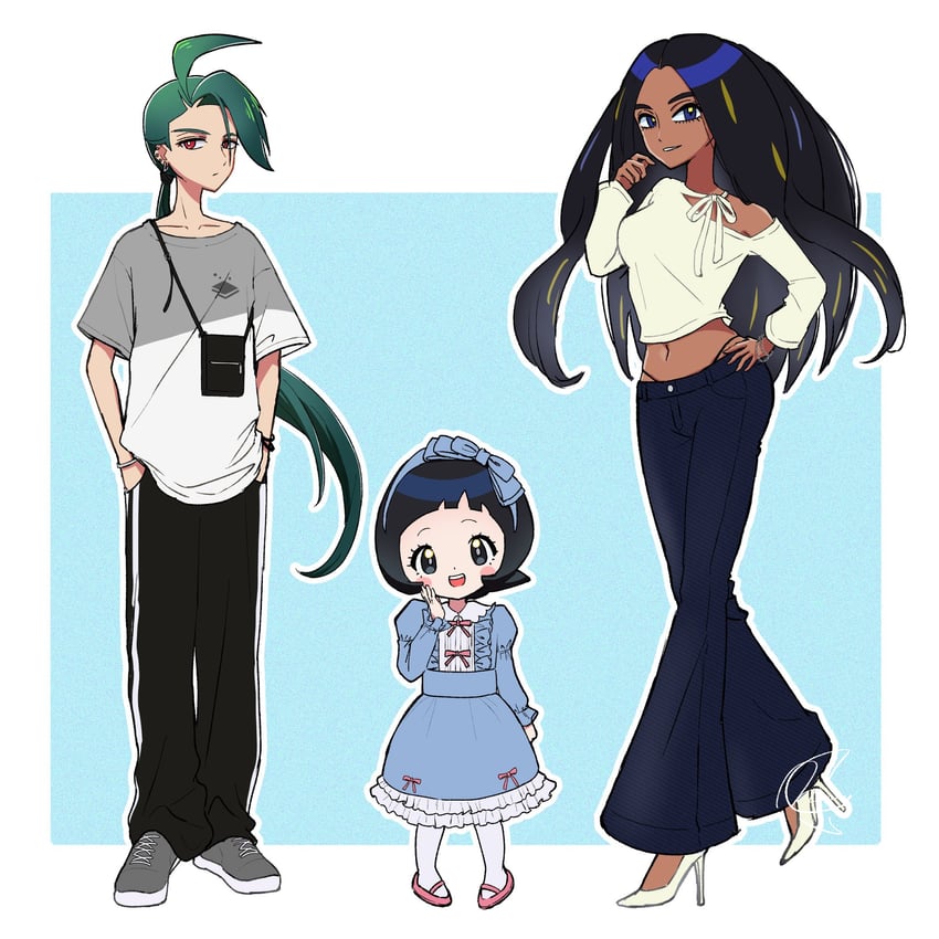 宝可梦、宝可梦 朱/紫、也慈 3人女子 :D 呆毛 替换服装 包