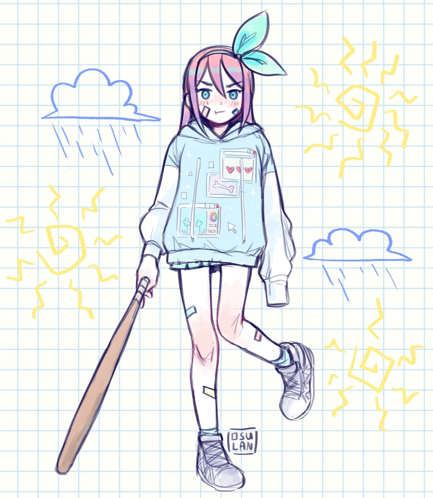 OMORI、阿比 (OMORI)、Aubrey (OMORI) 1名女孩 :t 替换服装 潜水袜 棒球棒