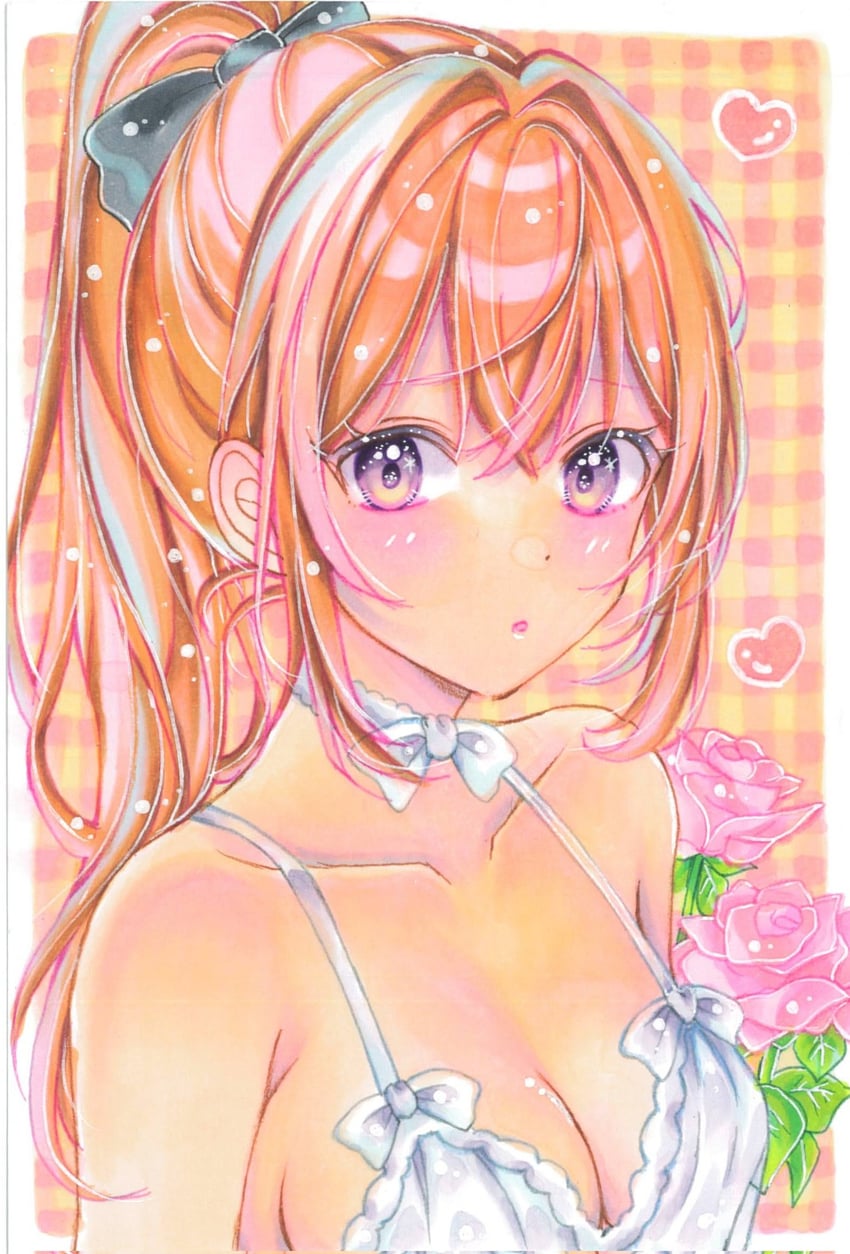 原创 1名女孩 惊讶 腋窝褶皱 手放在身体两侧 黑色蝴蝶结