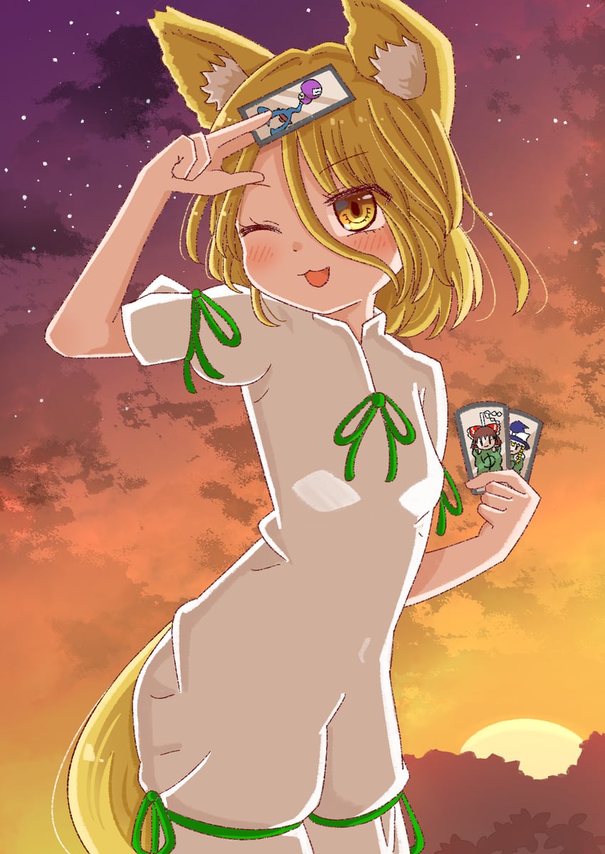 东方Project、博丽灵梦、雾雨魔理沙 1名女孩 猫脸笑 :D ;3 微笑