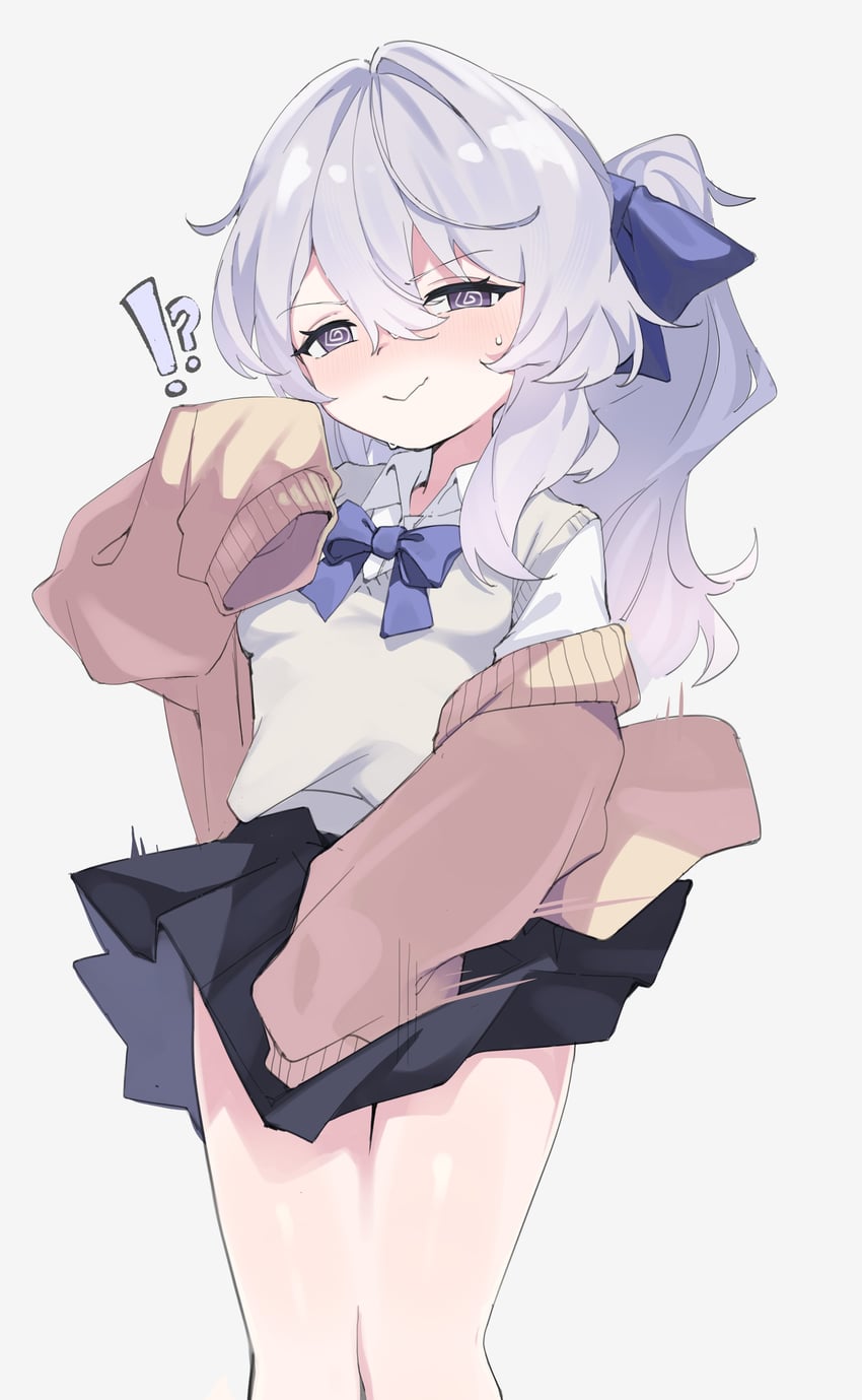 原创 !? 1名女孩 @_@ 黑色裙子 蝴蝶结
