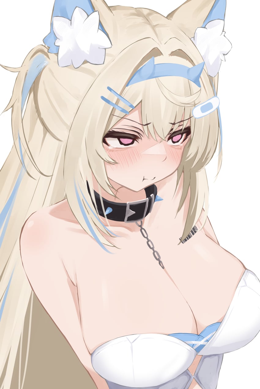 Hololive、Hololive英语、芙华瓦·阿比斯嘉德 1名女孩 兽耳毛 兽耳 创可贴 条形码
